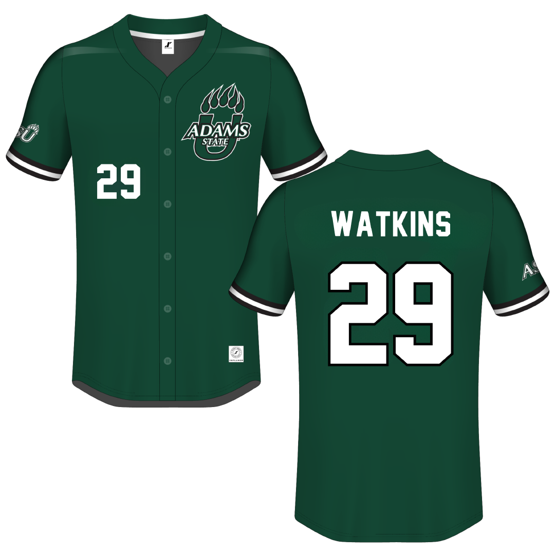 Adams State University Green Button-Down Jersey - #29 Braden Watkins