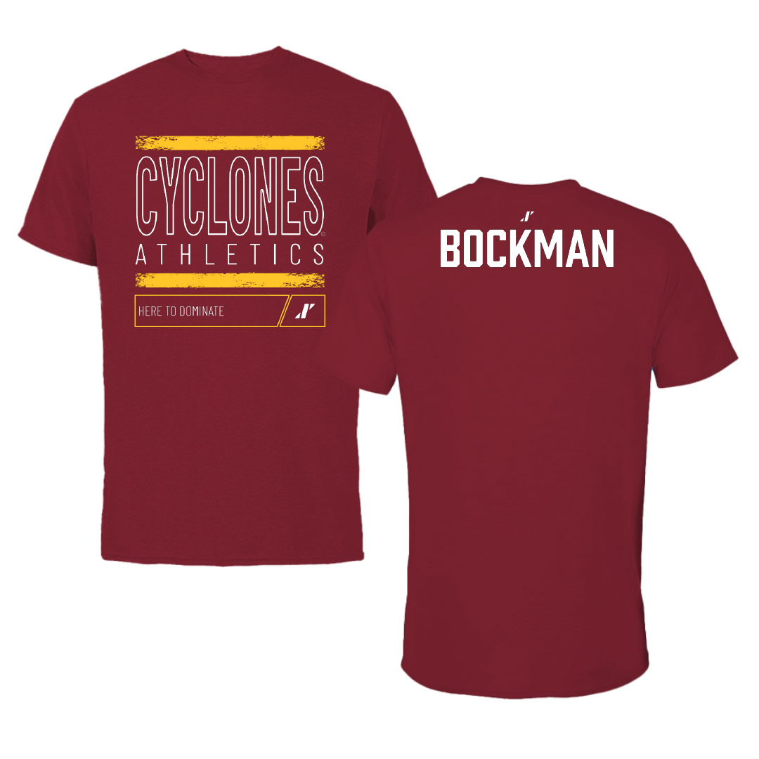 Iowa State University Wrestling Cardinal Dominate Tee - Evan Bockman