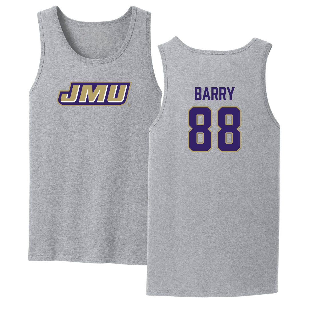 James Madison University Football Sport Gray Tank Top - #88 Ibrahim Barry