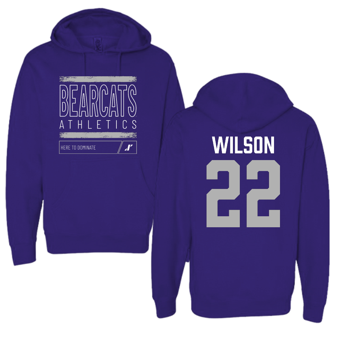 Southwest Baptist University Softball Purple Dominate Hoodie - #22 Malea Wilson