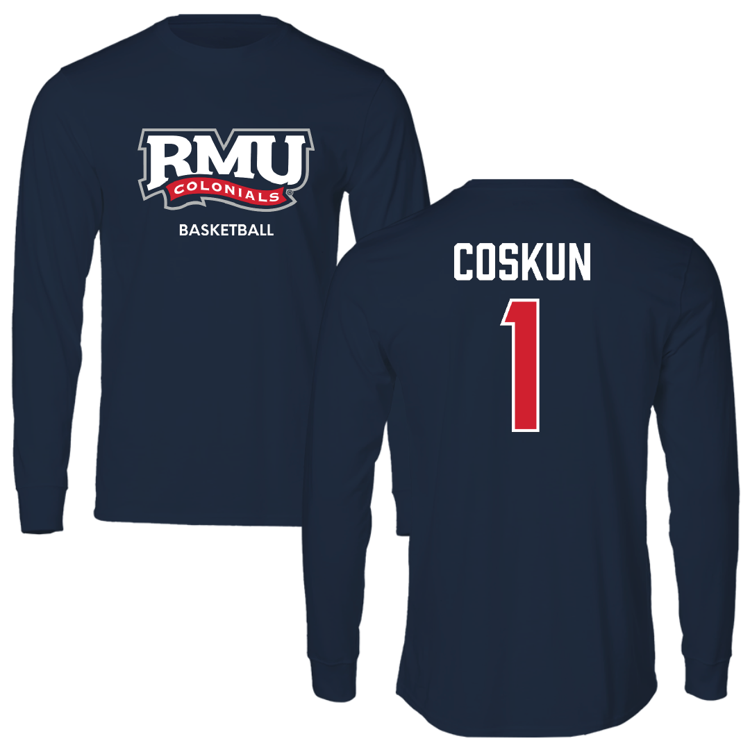 Robert Morris University Basketball (W) Navy RMU Performance Long Sleeve - #1 Tuana Coskun