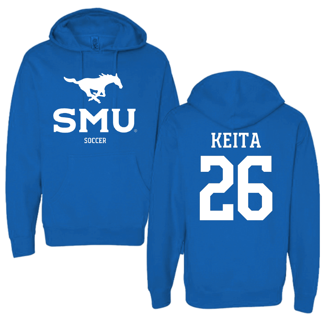 Southern Methodist University Soccer (M) Blue Hoodie - #26 Ibrahim Keita