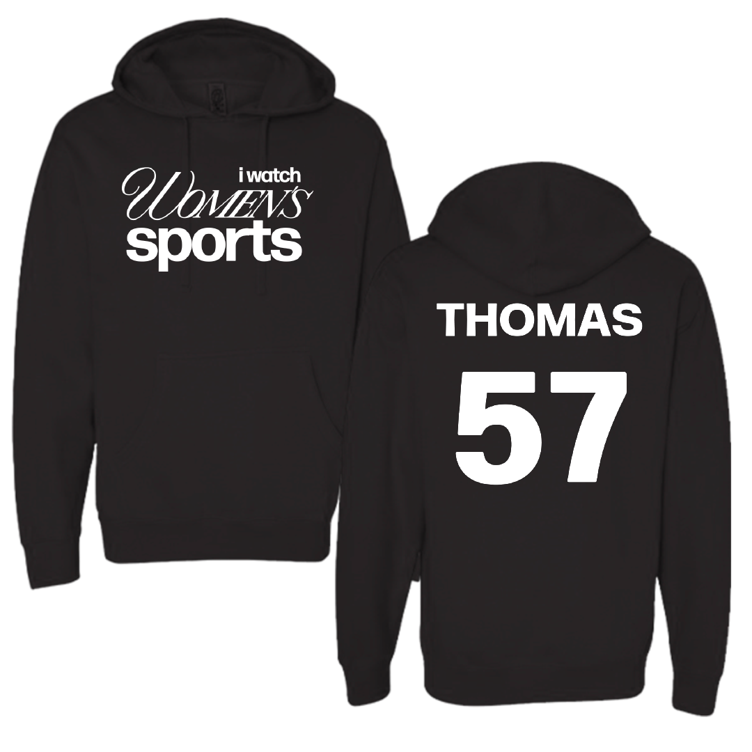 Parkland College Softball Black WHM Hoodie - #57 Tori Thomas