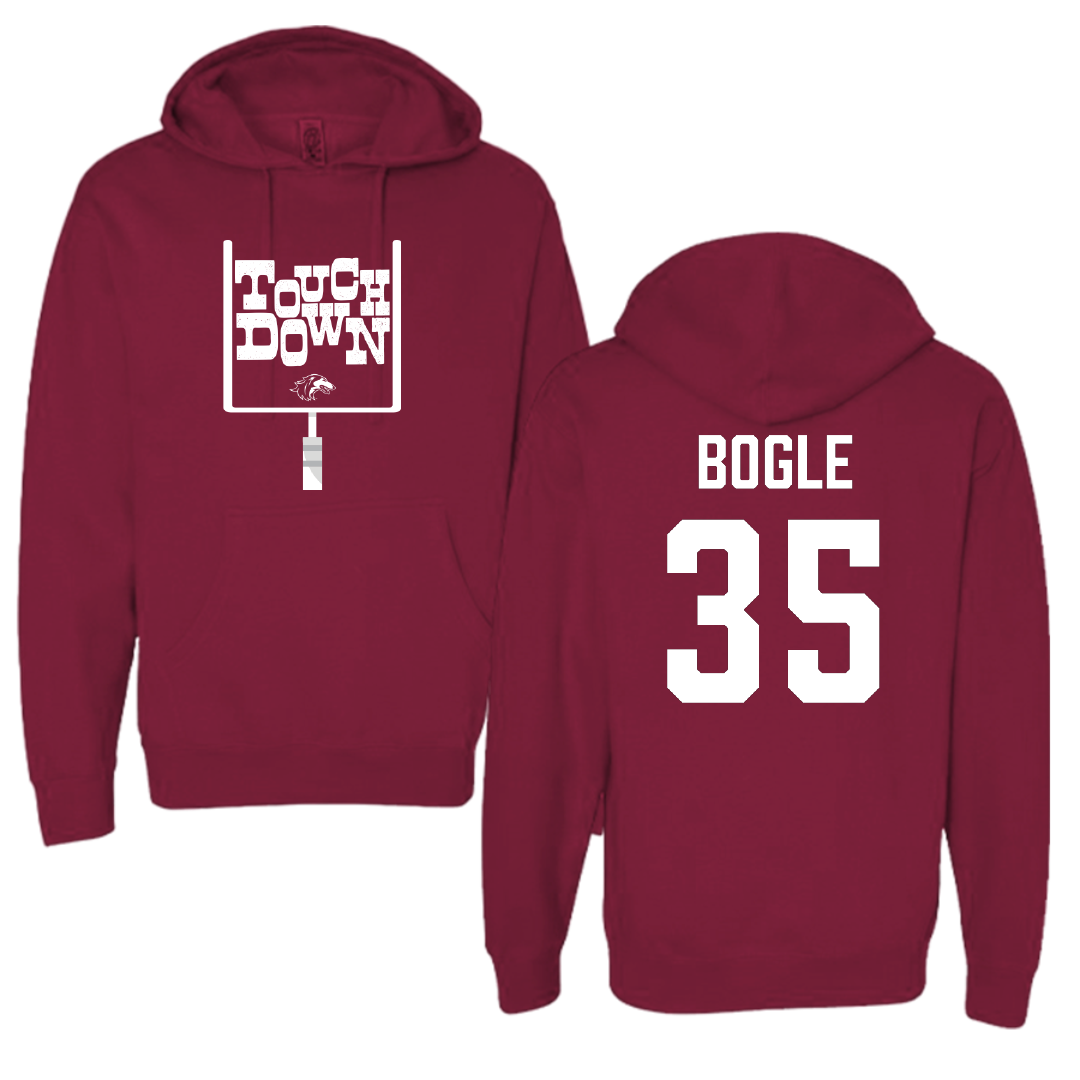 Southern Illinois University at Carbondale Football Maroon Touchdown Hoodie - #35 Ben Bogle