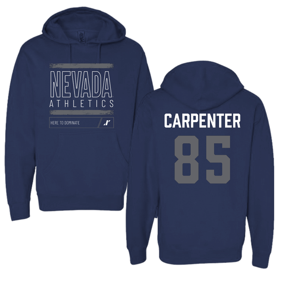 University of Nevada Football Navy Dominate Hoodie - #85 Jett Carpenter