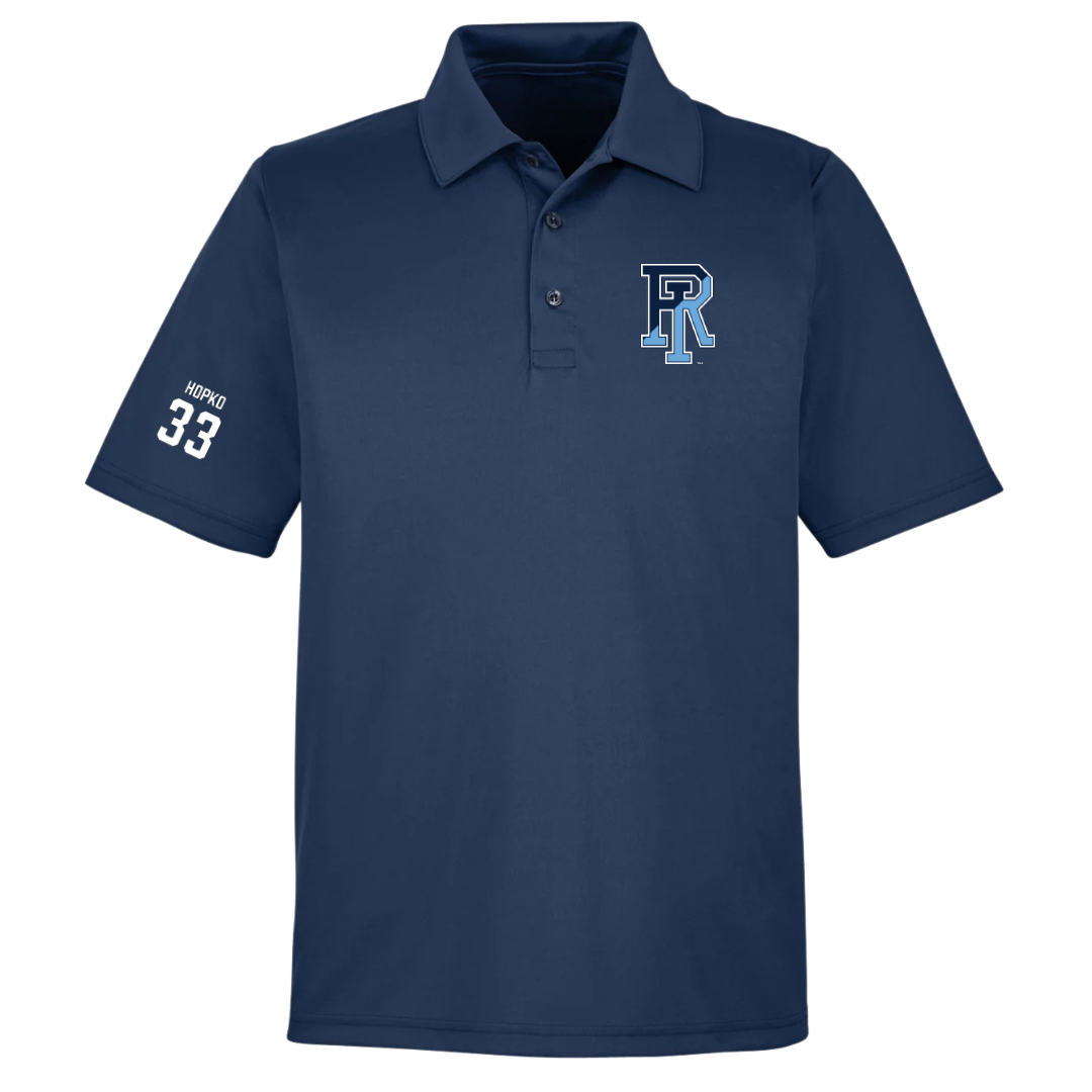 University of Rhode Island Baseball Navy Polo - #33 Jack Hopko