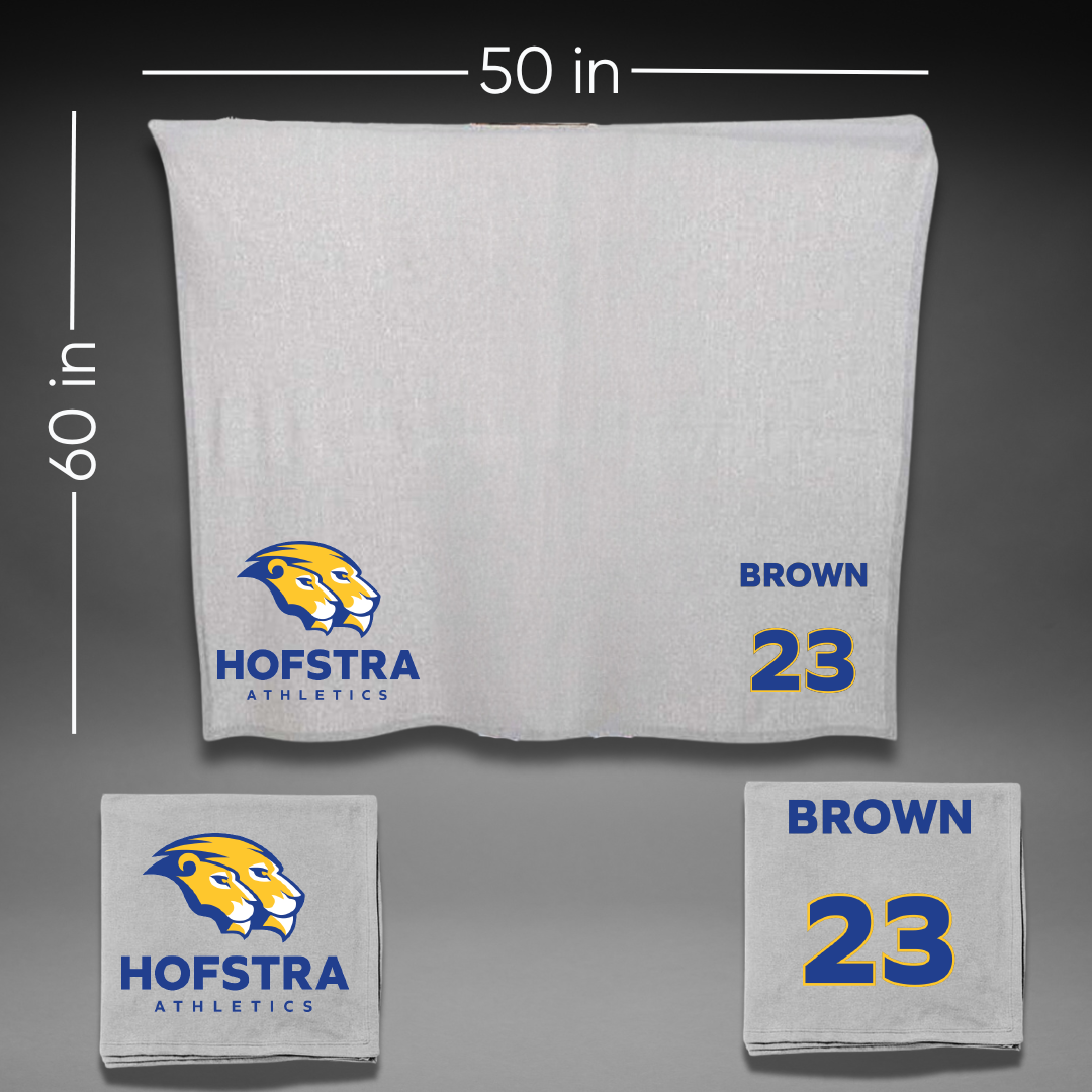 Hofstra University Basketball (W) Gray Blanket - #23 Onna Brown
