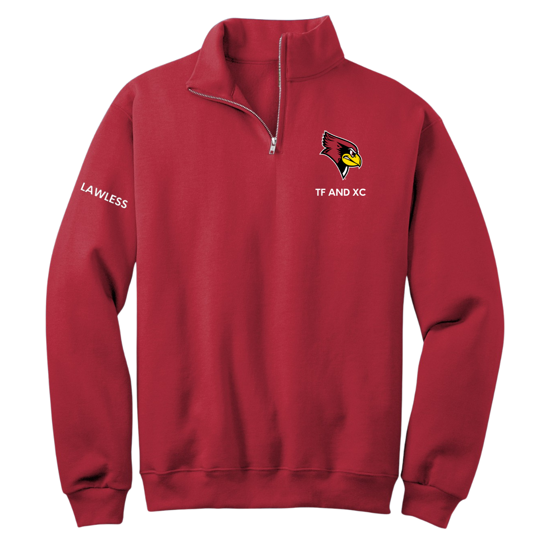 Illinois State University Track and Field Red Quarter-Zip - Ava Lawless