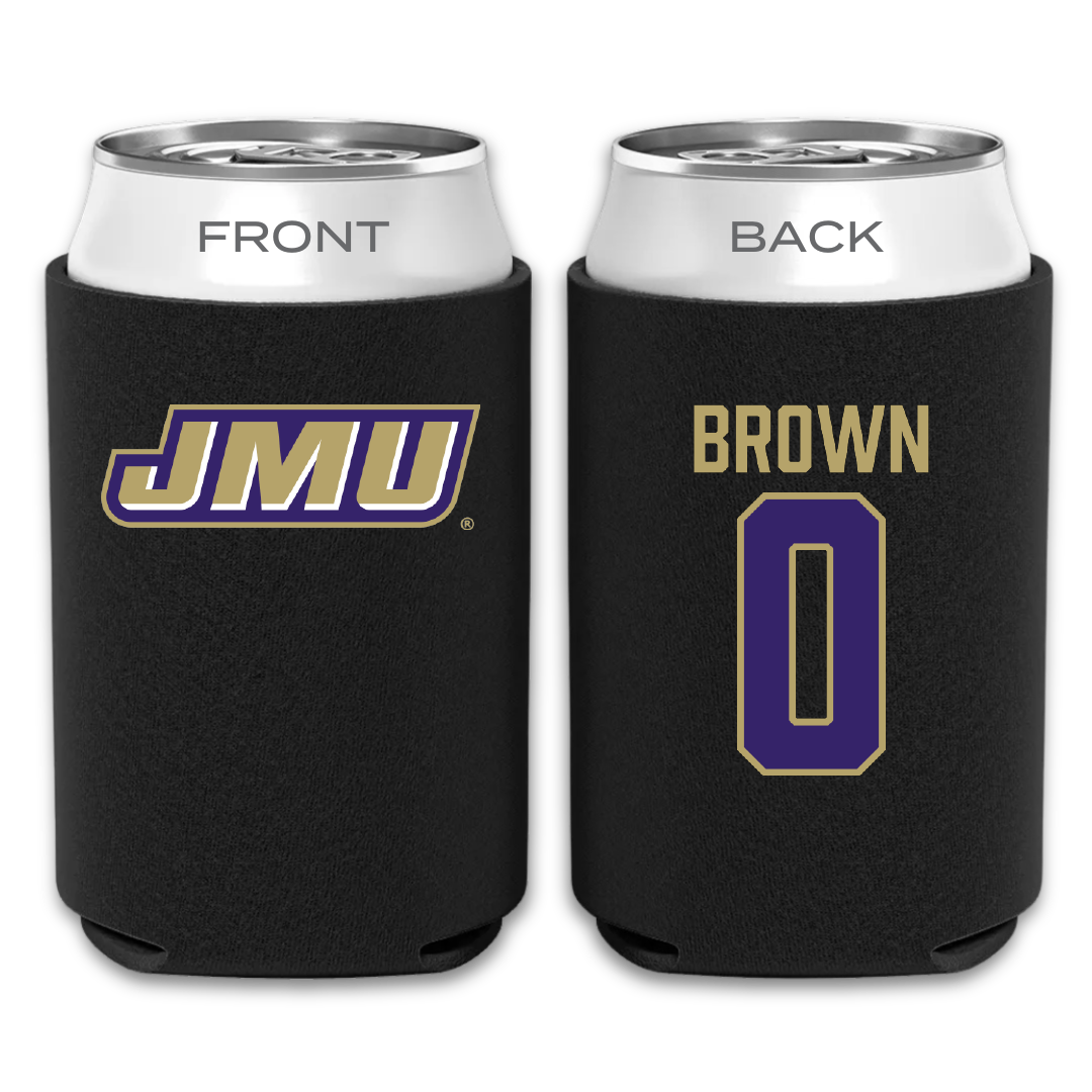 James Madison University Basketball Black Can Cooler - #0 Xavier Brown