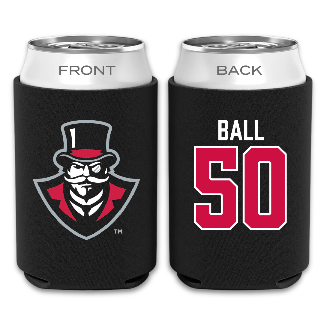 Austin Peay State University Football Black Can Cooler - #50 Kendyle Ball