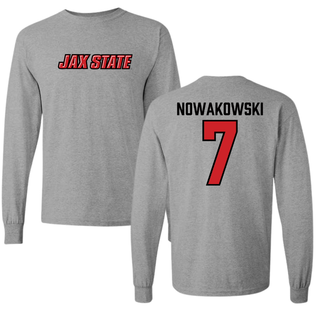 Jacksonville State University Softball Sport Gray Long Sleeve - #7 Morgan Nowakowski
