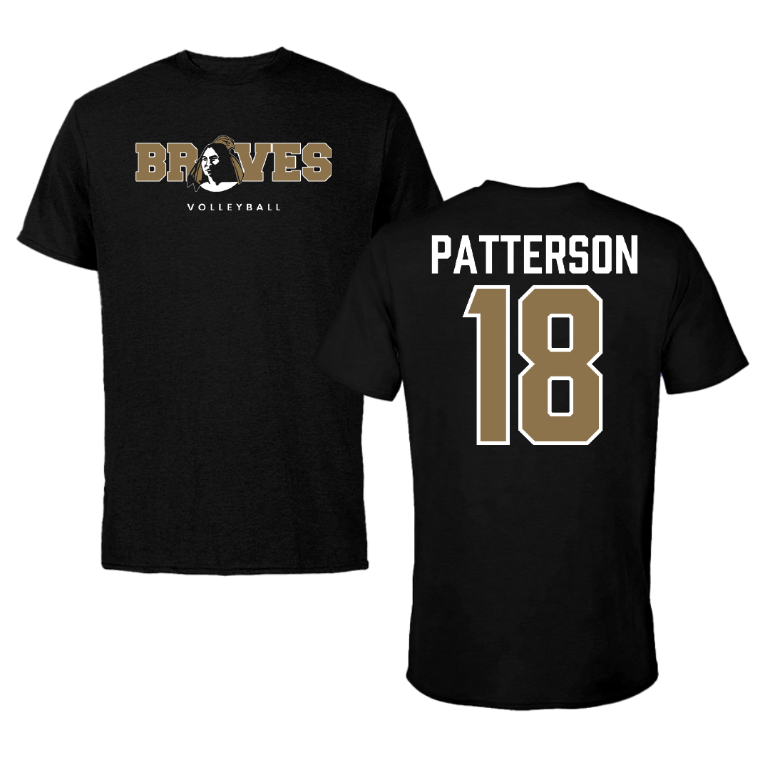 University of North Carolina at Pembroke Volleyball Black Performance Tee - #18 Tyler Patterson