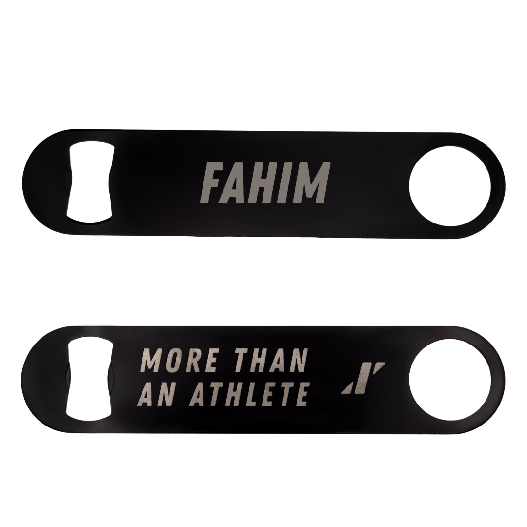 George Mason University Tennis Black Bottle Opener - Zavan Fahim