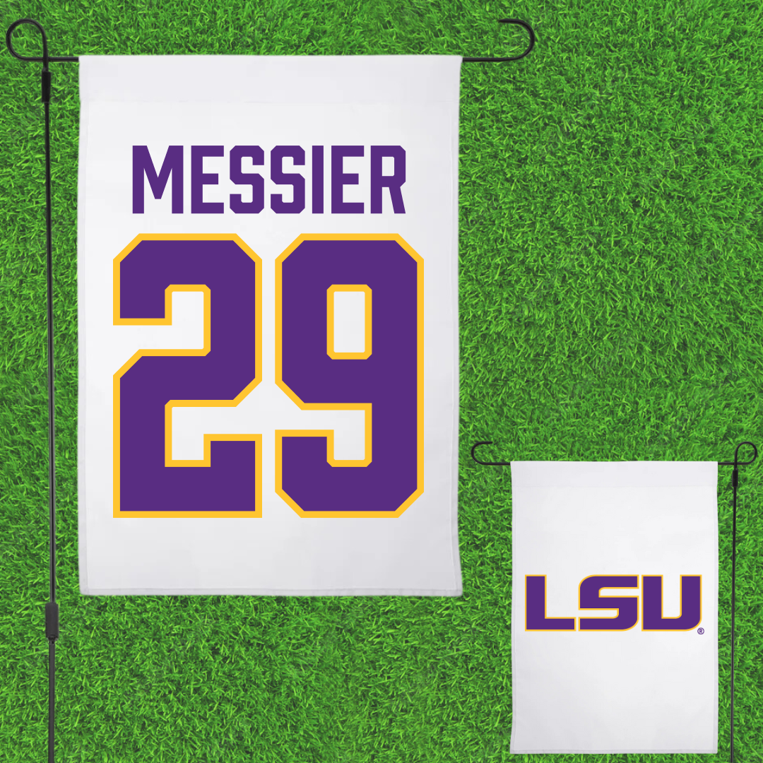 Louisiana State University Beach Volleyball White Garden Flag - #29 Amaya Messier