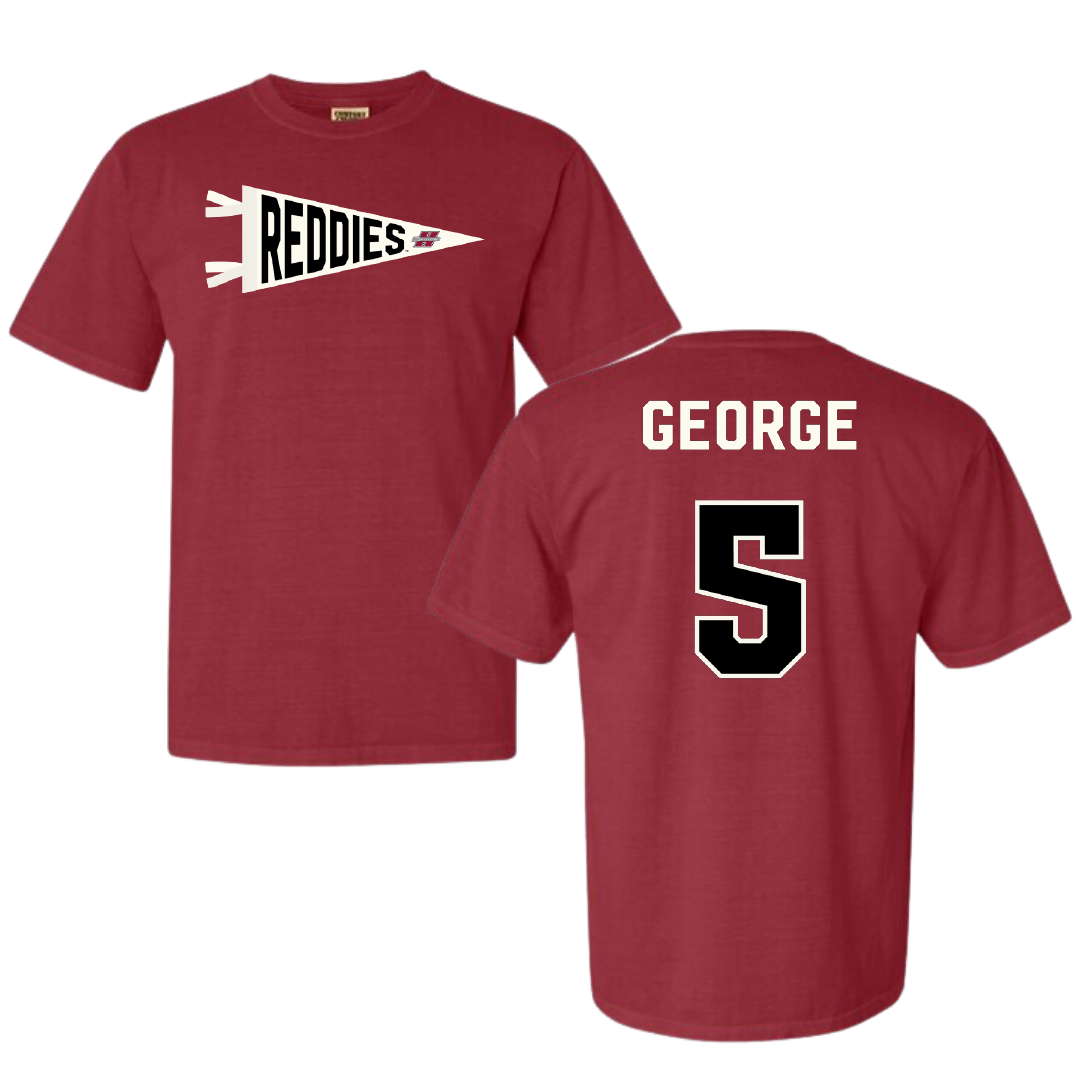 Henderson State University Football Crimson Pennant Comfort Colors Tee - #5 Elijah George