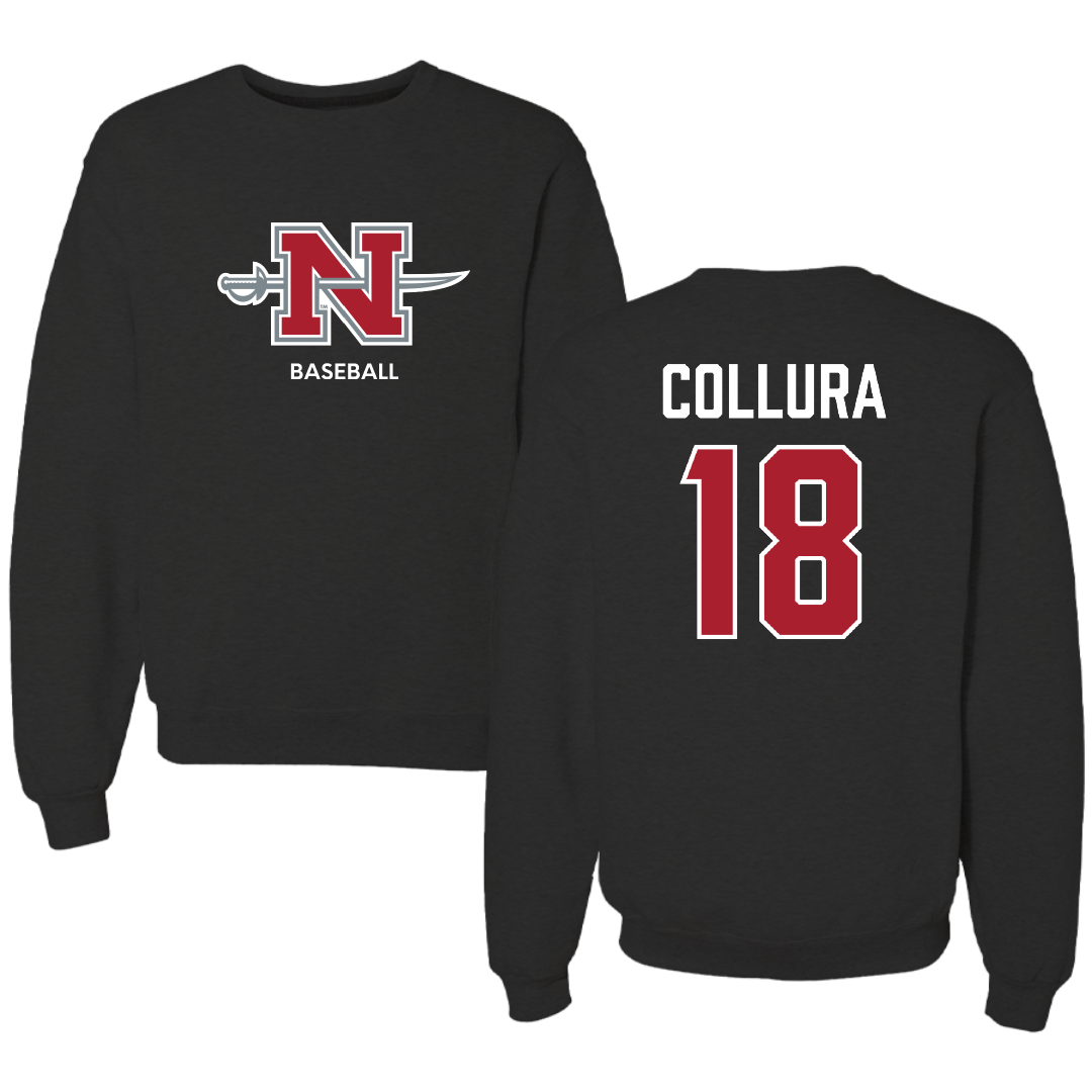 Nicholls State University Baseball Black Mascot Crewneck - #18 Jaden Collura