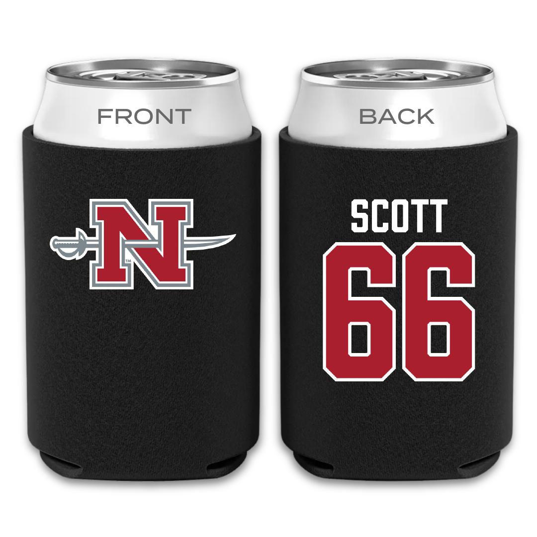 Nicholls State University Football Black Can Cooler - #66 Sameij Scott