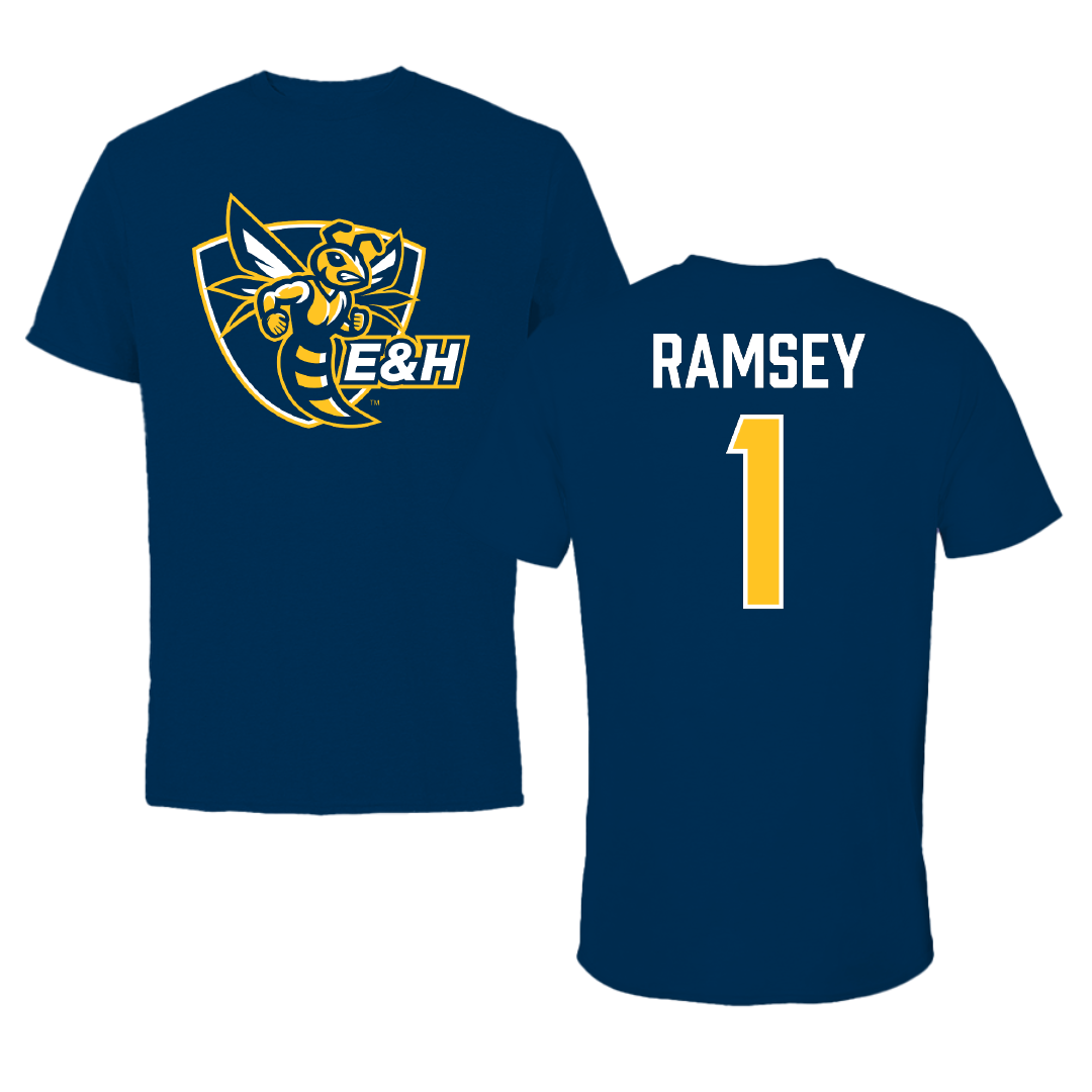 Emory & Henry College Basketball (W) Navy Tee - #1 Lyndie Ramsey