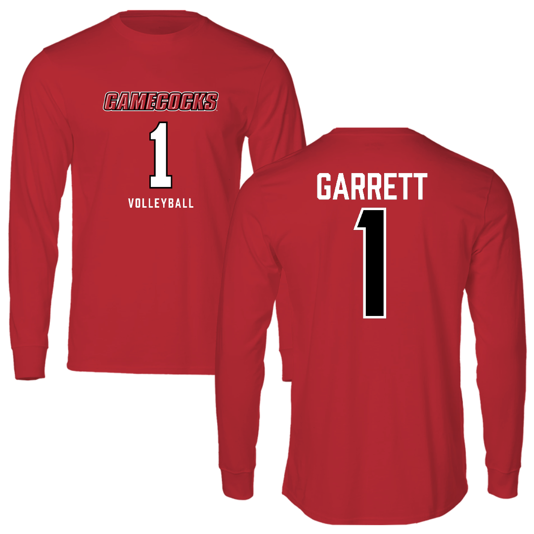 Jacksonville State University Volleyball Red Long Sleeve - #1 Ellie Garrett