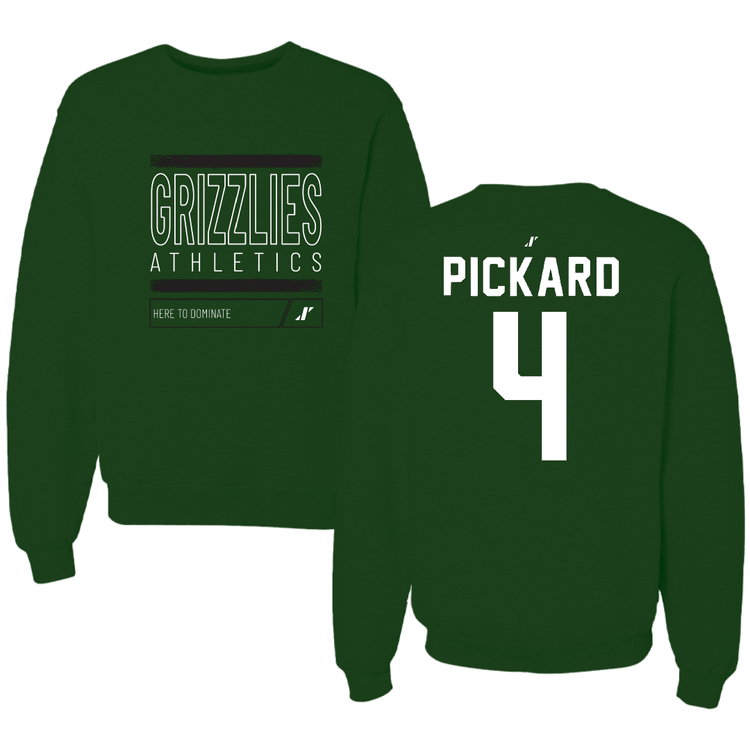 Adams State University Basketball Forest Green Dominate Crewneck - #4 Mykaila Pickard