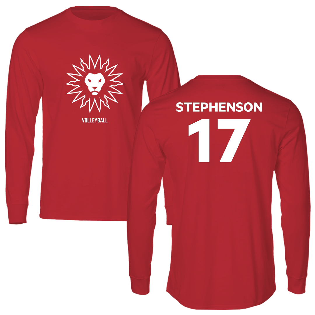 Loyola Marymount University Volleyball (W) Red Performance Long Sleeve - #17 Sophie Stephenson