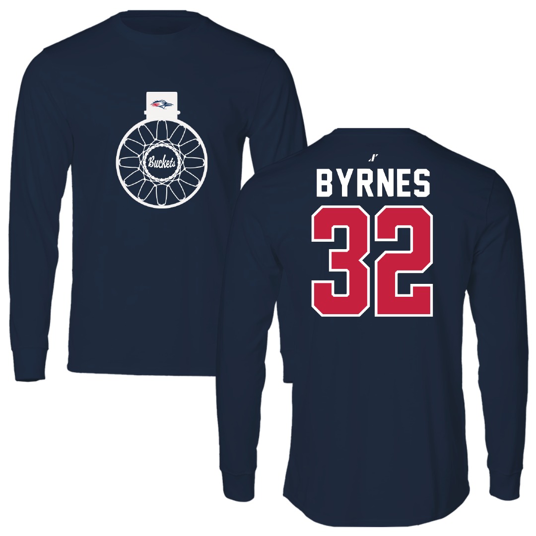 Metropolitan State University of Denver Basketball Navy Buckets Performance Long Sleeve - #32 Amanda Byrnes
