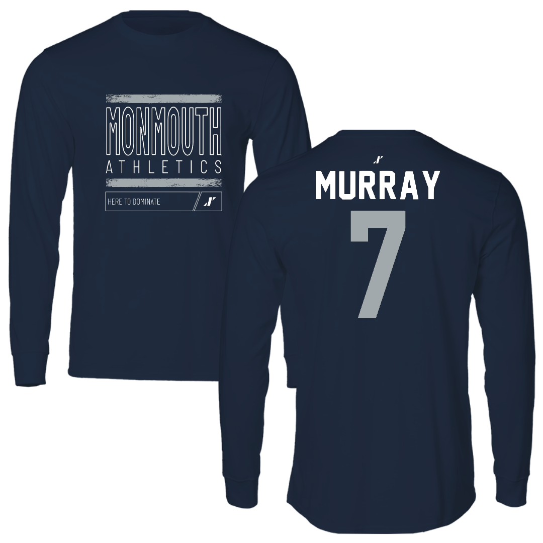 Monmouth University Basketball Navy Dominate Performance Long Sleeve - #7 Isabella Murray