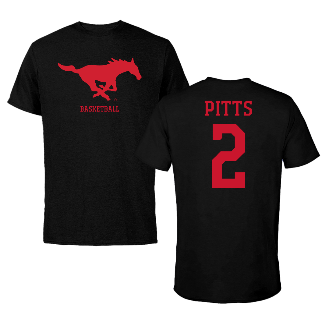 Southern Methodist University Basketball (W) Black Tee - #2 TK Pitts