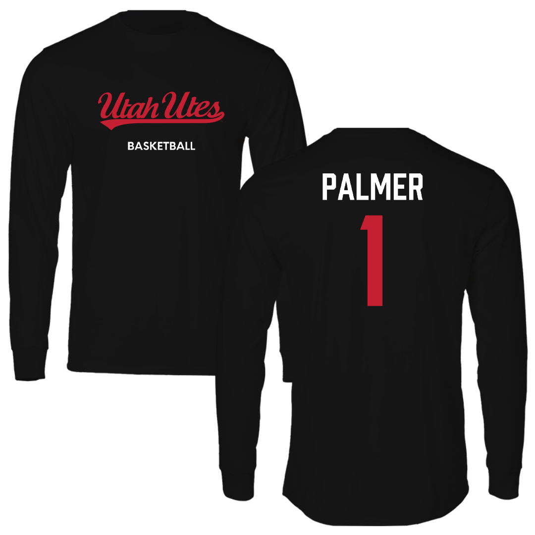 University of Utah Basketball (W) Black Utes Performance Long Sleeve - #1 Isabel Palmer