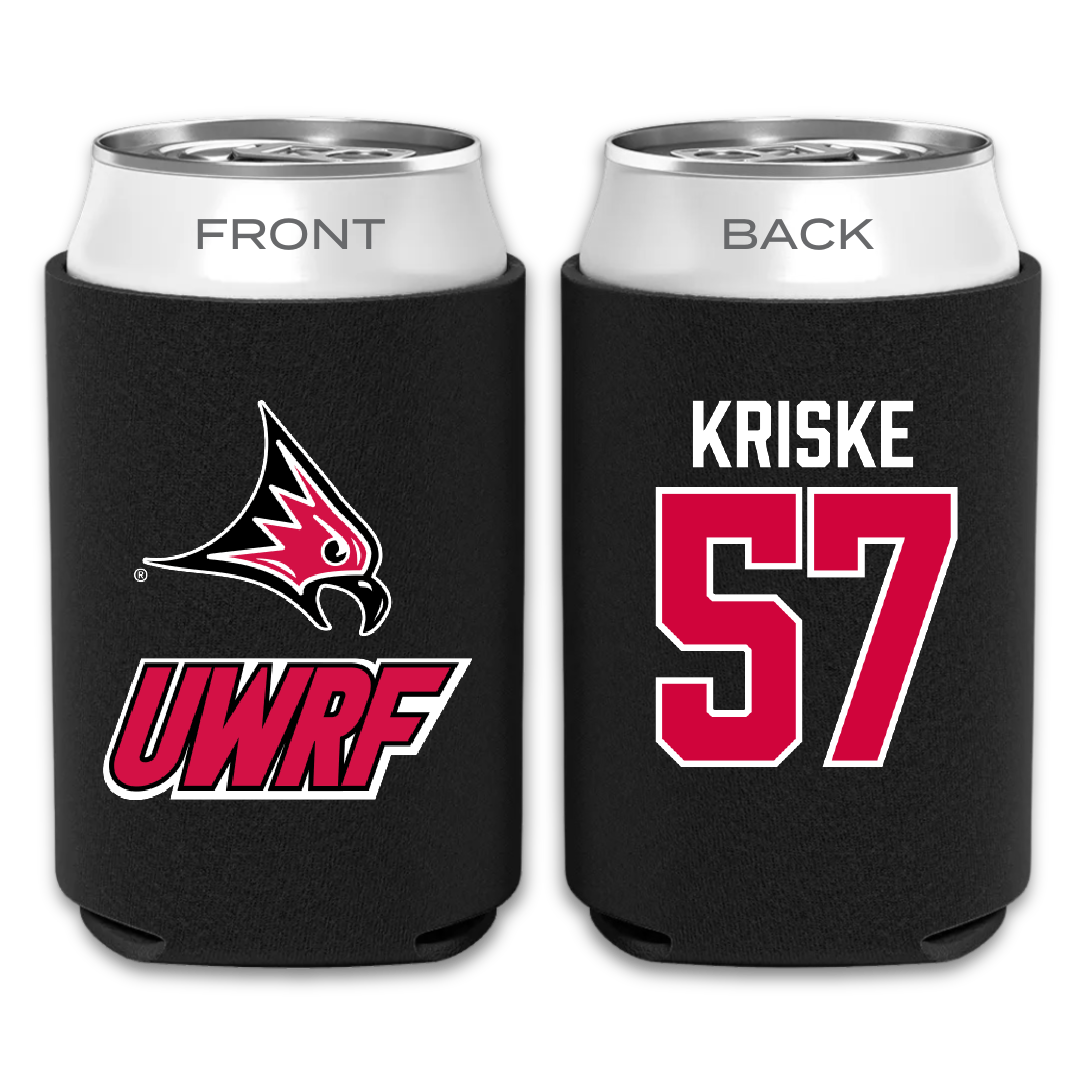 University of Wisconsin-River Falls Football Black Can Cooler - #57 Dawson Kriske