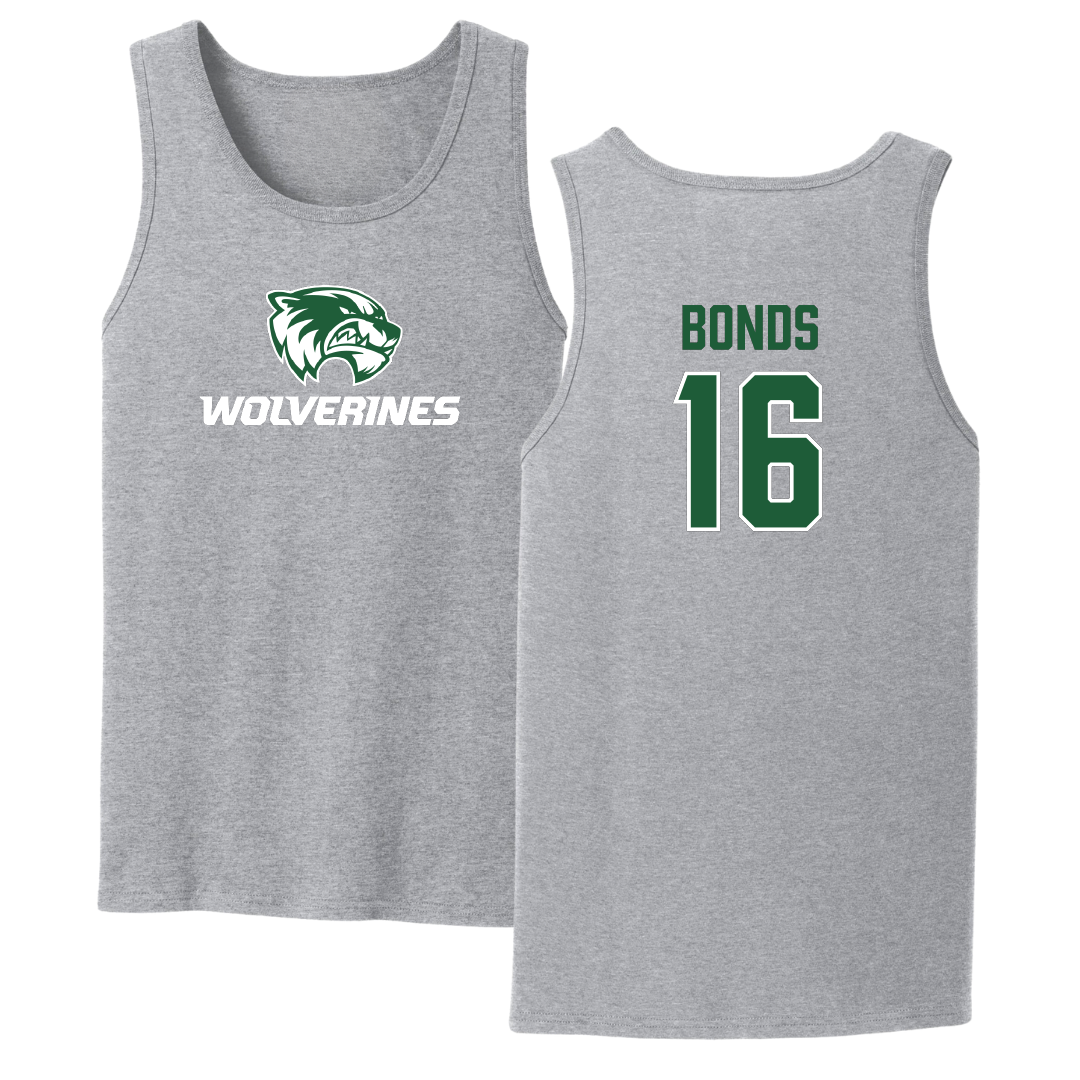 Utah Valley University Soccer Sport Gray Tank Top - #16 Quincy Bonds