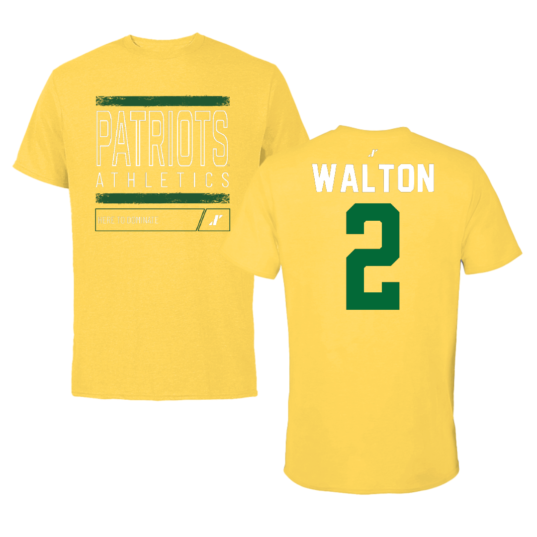 George Mason University Basketball Yellow Dominate Tee - #2 Zahirah Walton