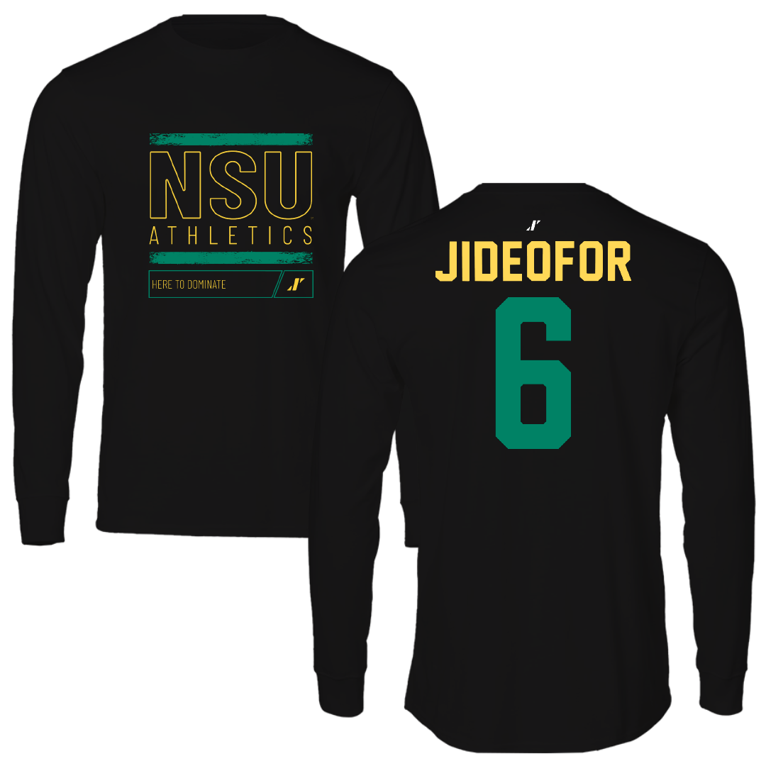 Norfolk State University Volleyball Black Dominate Performance Long Sleeve - #6 Adlene Jideofor