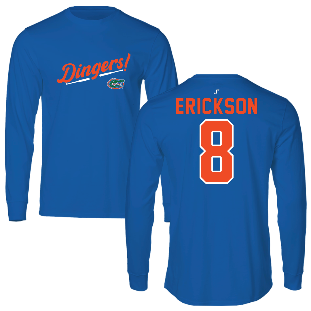 University of Florida Softball Blue Dingers Long Sleeve - #8 Jocelyn Erickson