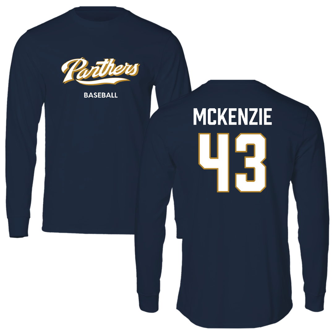 Florida International University Baseball Navy Performance Long Sleeve - #43 Jacob McKenzie