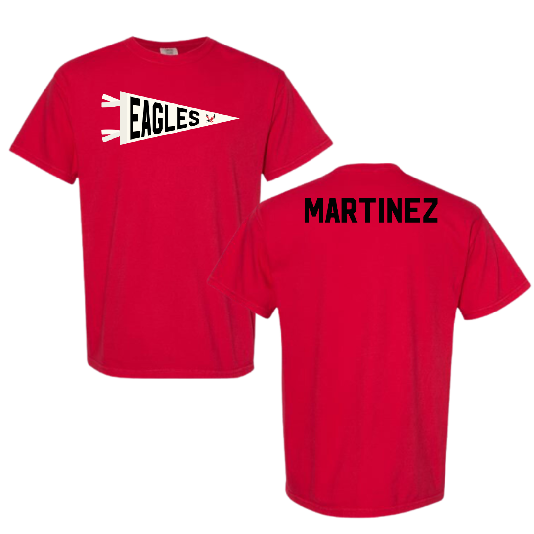Eastern Washington University TF and XC Red Pennant Comfort Colors Tee - Faith Martinez