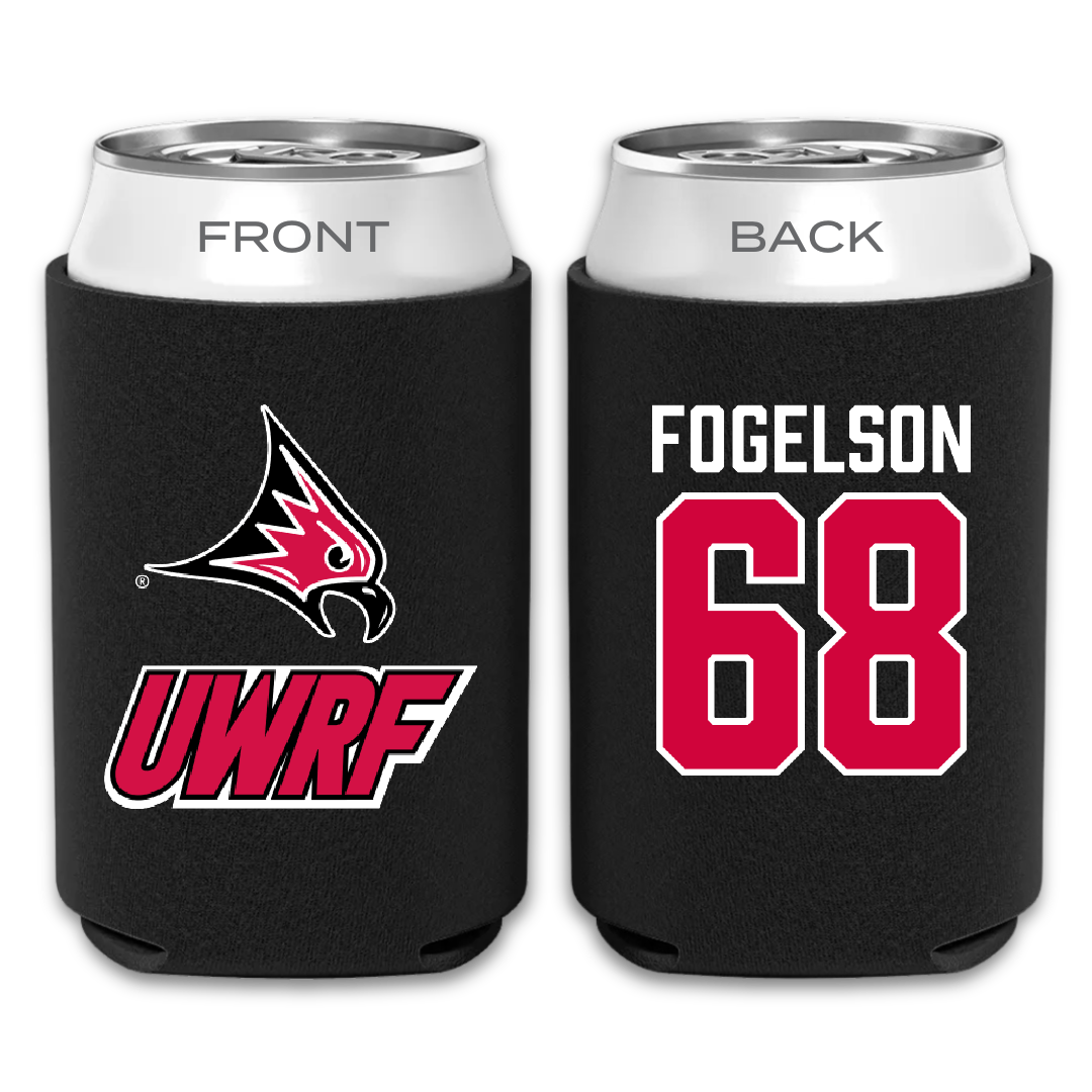 University of Wisconsin-River Falls Football Black Can Cooler - #68 Blake Fogelson