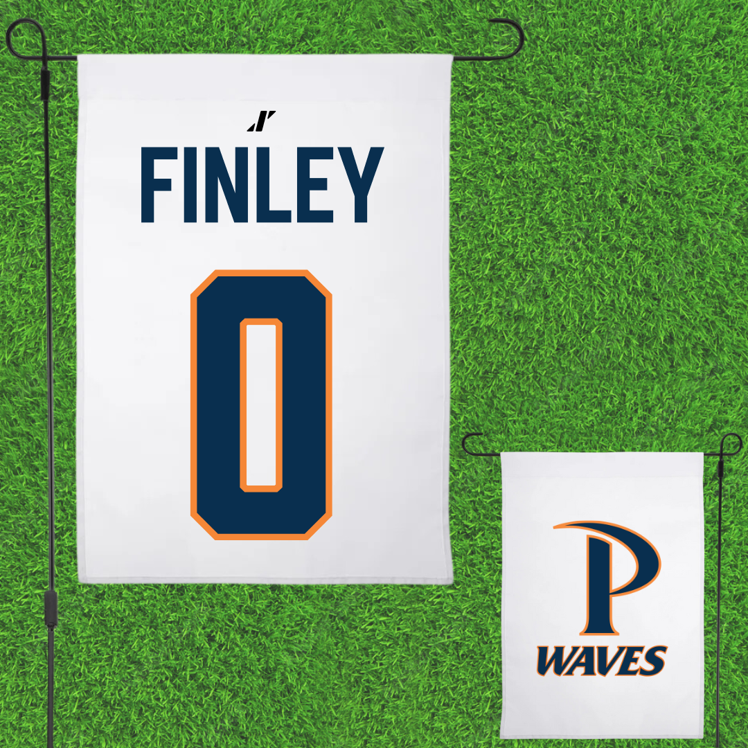 Pepperdine University Basketball White Garden Flag - #0 Ivory Finley