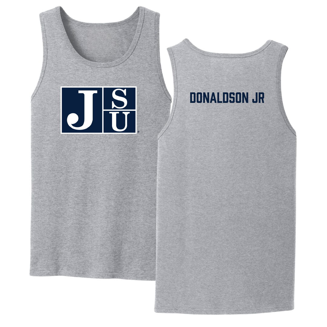 Jackson State University TF and XC Sport Gray Tank Top - Ivan Donaldson Jr