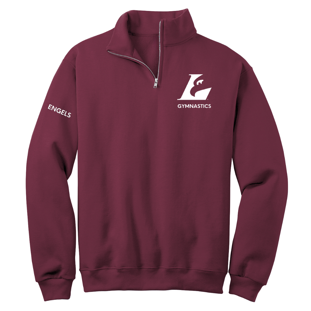 University of Wisconsin-La Crosse Gymnastics (W) Maroon Quarter-Zip - Morgan Engels