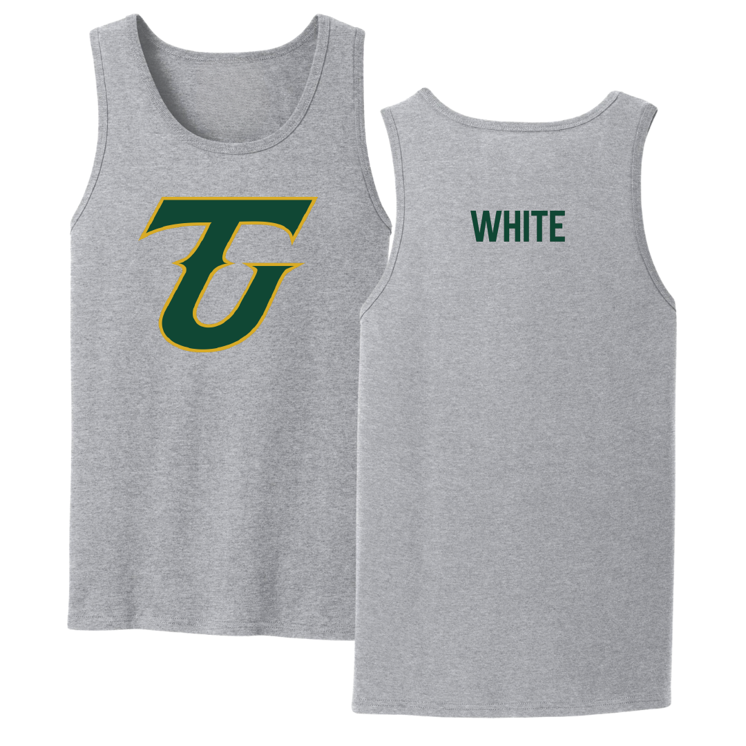 Tiffin University TF and XC Sport Gray Tank Top - Jaylen White