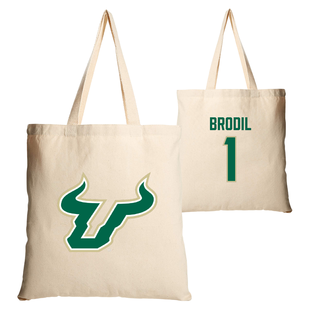 University of South Florida Baseball Tan Canvas Tote Bag - #1 Marcus Brodil