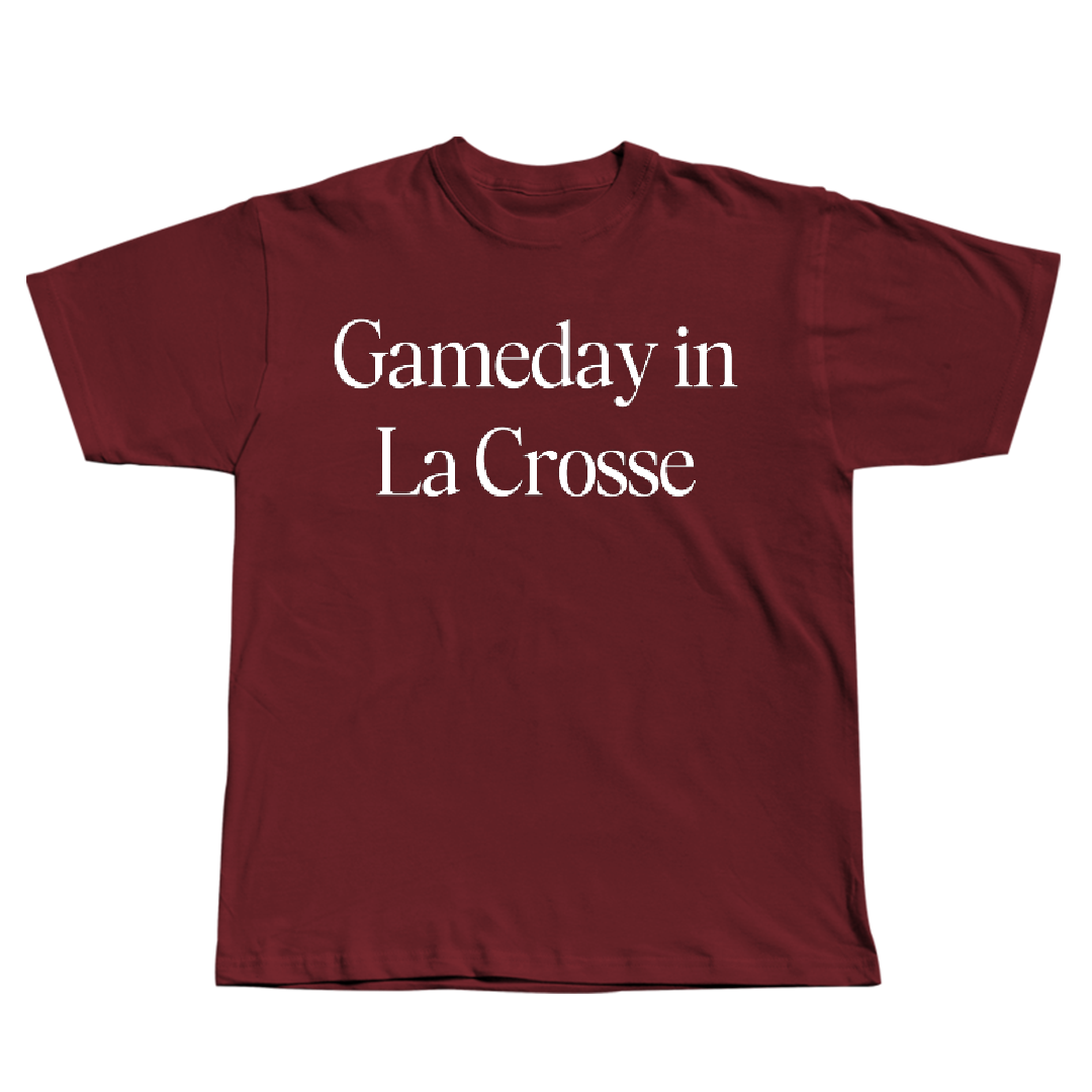 University of Wisconsin-La Crosse Gymnastics (W) Maroon Gameday Tee - Morgan Engels