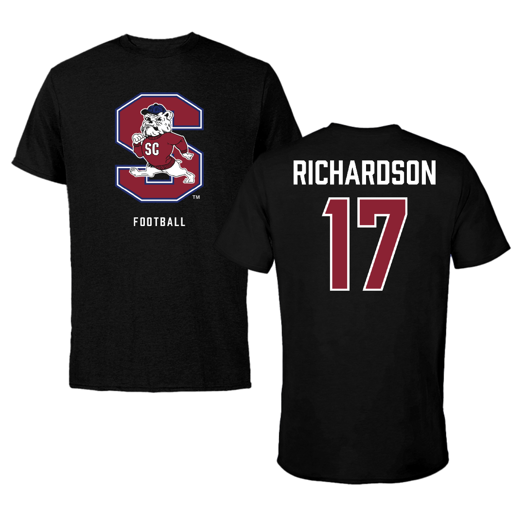 South Carolina State University Football Black Tee - #17 Malik Richardson