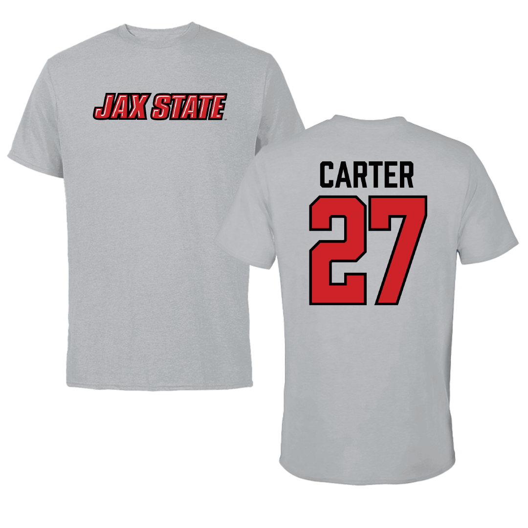 Jacksonville State University Softball Sport Gray Tee - #27 Kat Carter