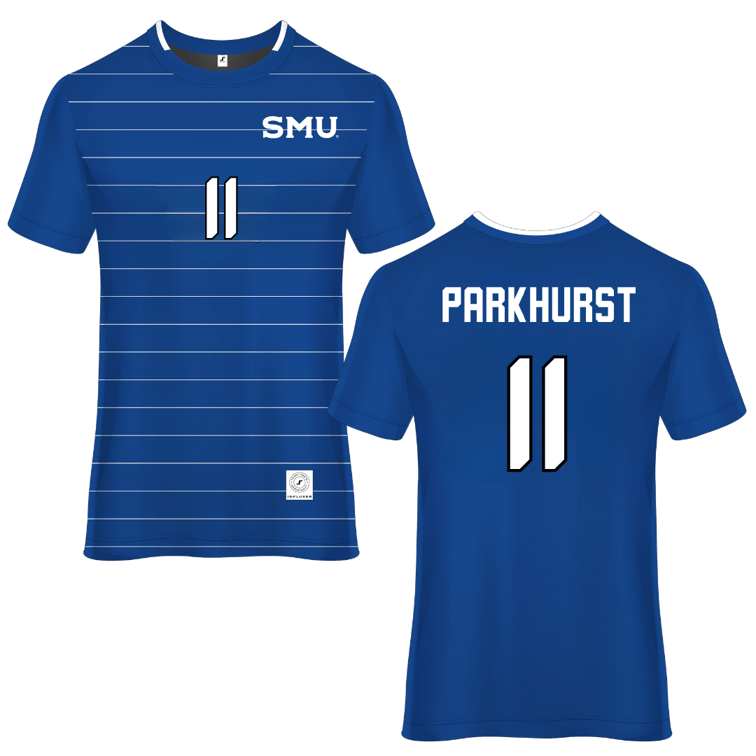 Southern Methodist University Blue Soccer Jersey - #11 Zoë Parkhurst