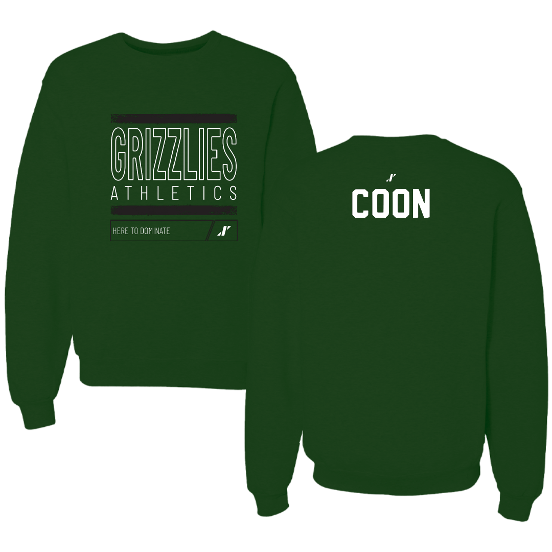 Adams State University Wrestling Forest Green Dominate Crewneck - Josh Coon