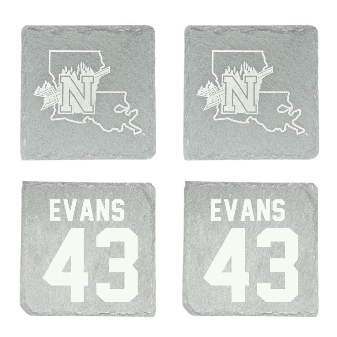 Northwestern State University Football Stone Coaster (4 Pack)  - #43 Cooper Evans