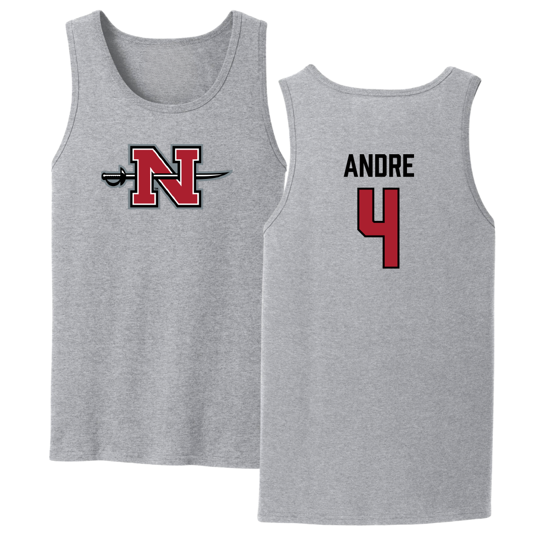 Nicholls State University Soccer Sport Gray Tank Top - #4 Lauren Andre