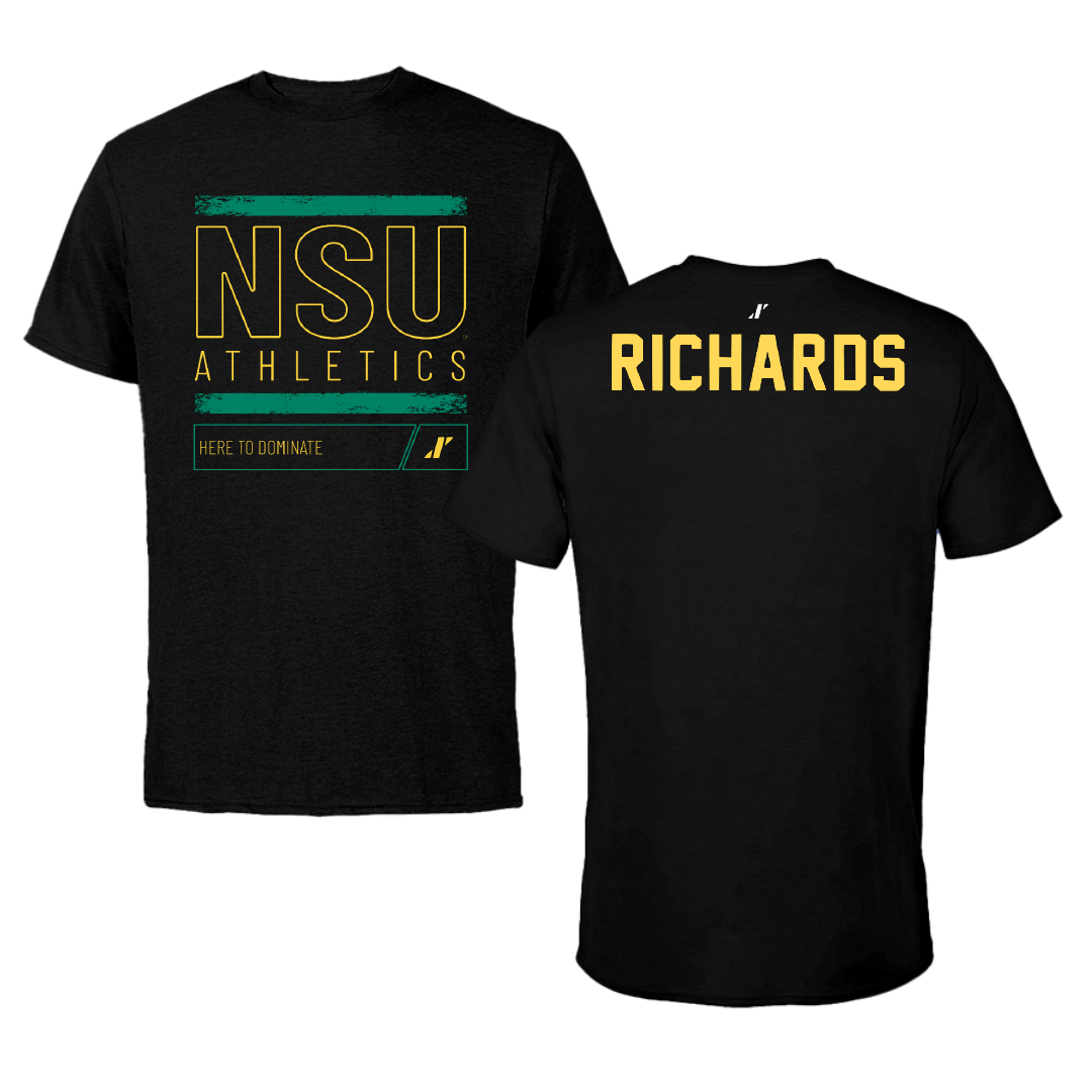 Norfolk State University TF and XC Black Dominate Performance Tee - Indya Richards